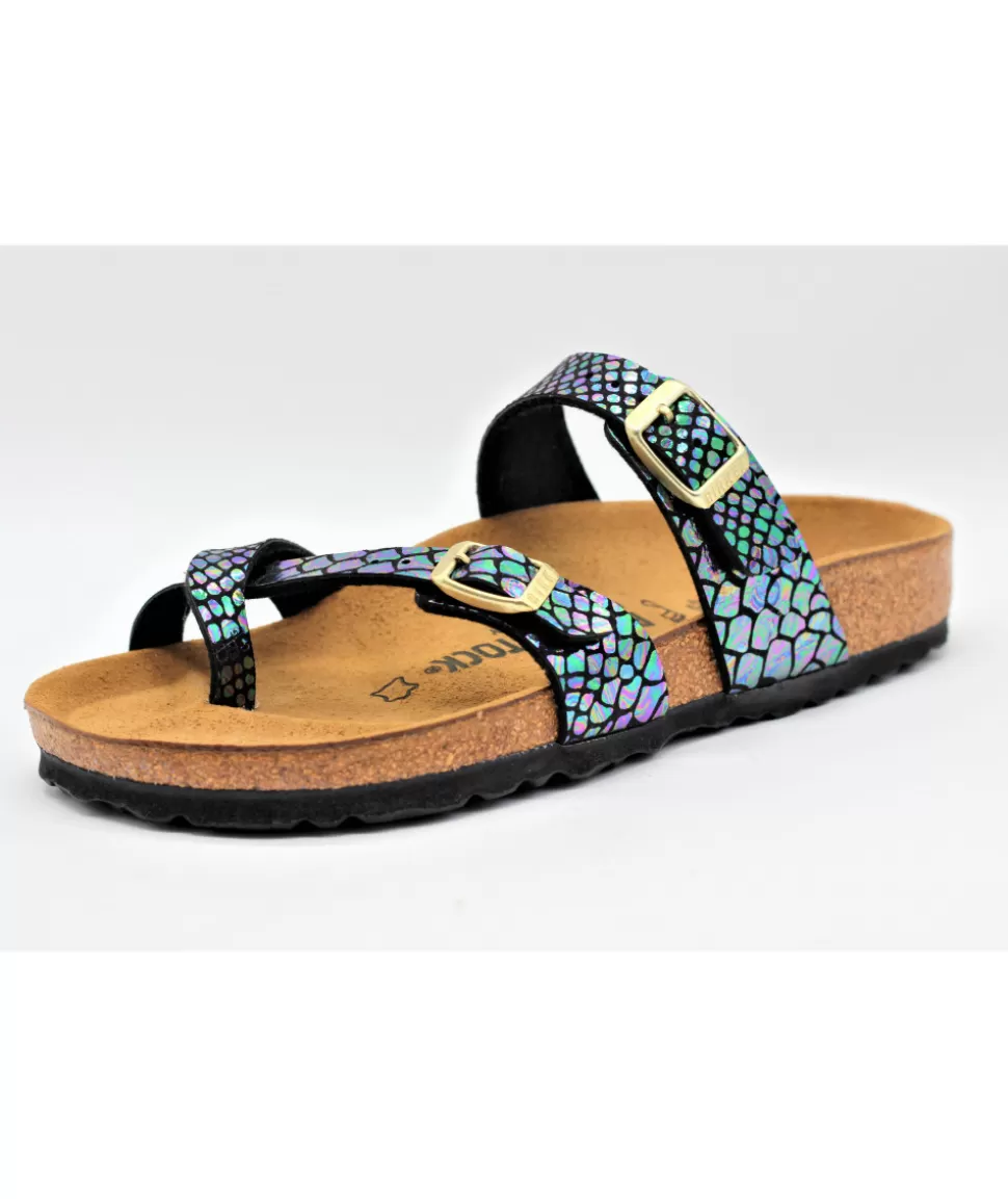 Mayari Shiny Snake Noir | birkenstock Discount