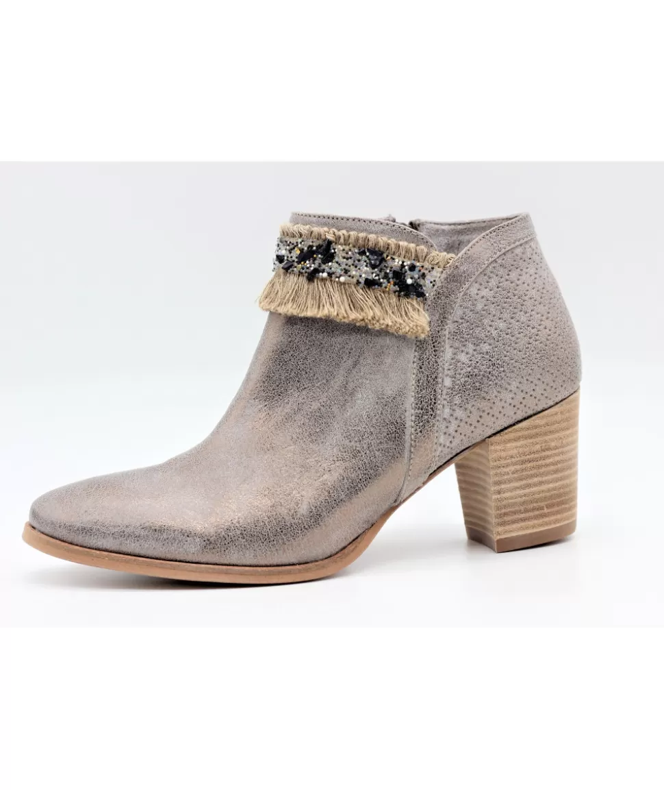 2214 Boots En Cuir Metal | myma Outlet